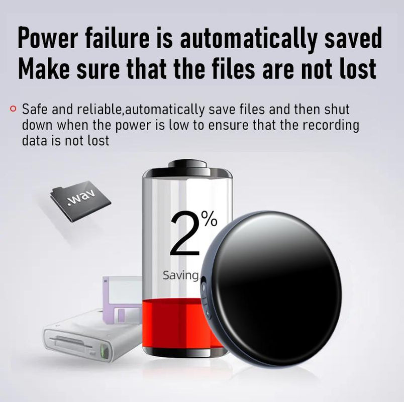 Magnetic Digital Voice Recorder - Voice Activated Recorder, Compact Audio Recorder,Audio Recording Device, Grabadora De Audiodigital