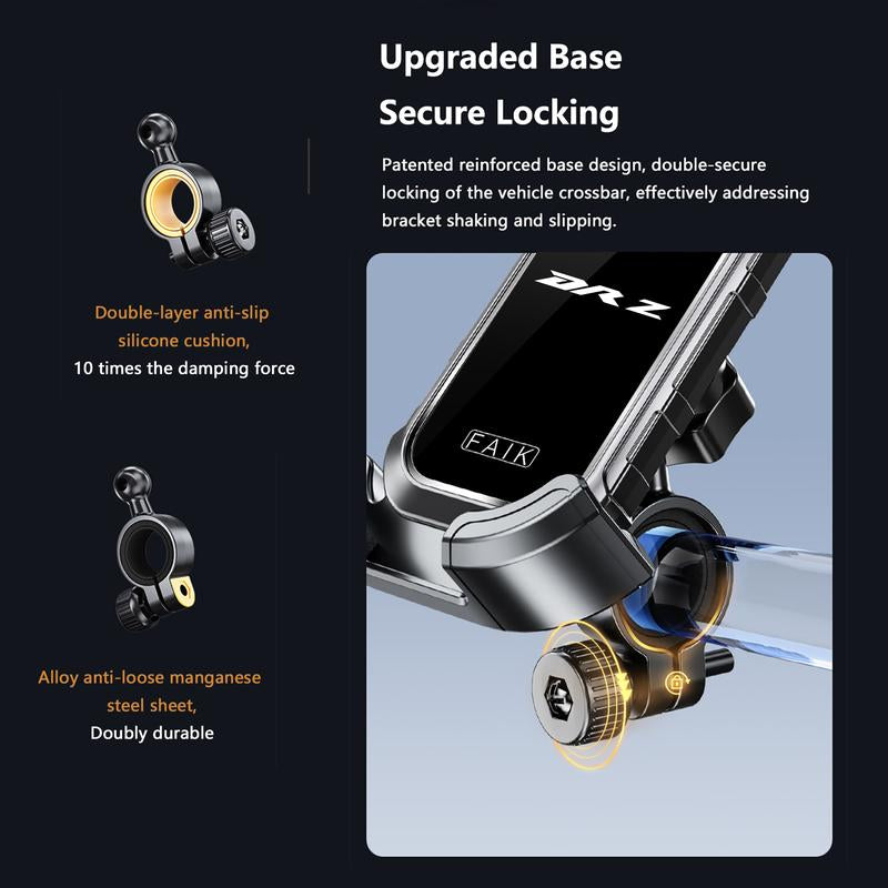 Bike Phone Holder, [2024 Upgrade] Motorcycle Phone Mount, Bicycle Phone Holder, Handlebar Phone Mount, for Iphone Bike Mount, Bike Accessories, Bicycle Accessories