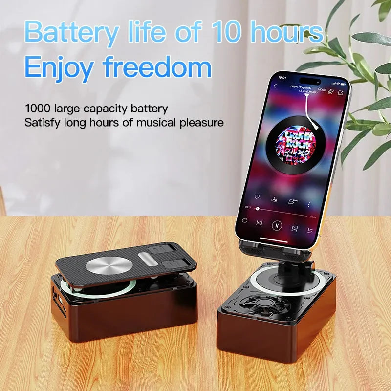 New Cell Phone Holder Stand with Bluetooth Speaker Adjustable Desktop Live Lazy Tablet Bracket Support Portable Wireless Speaker