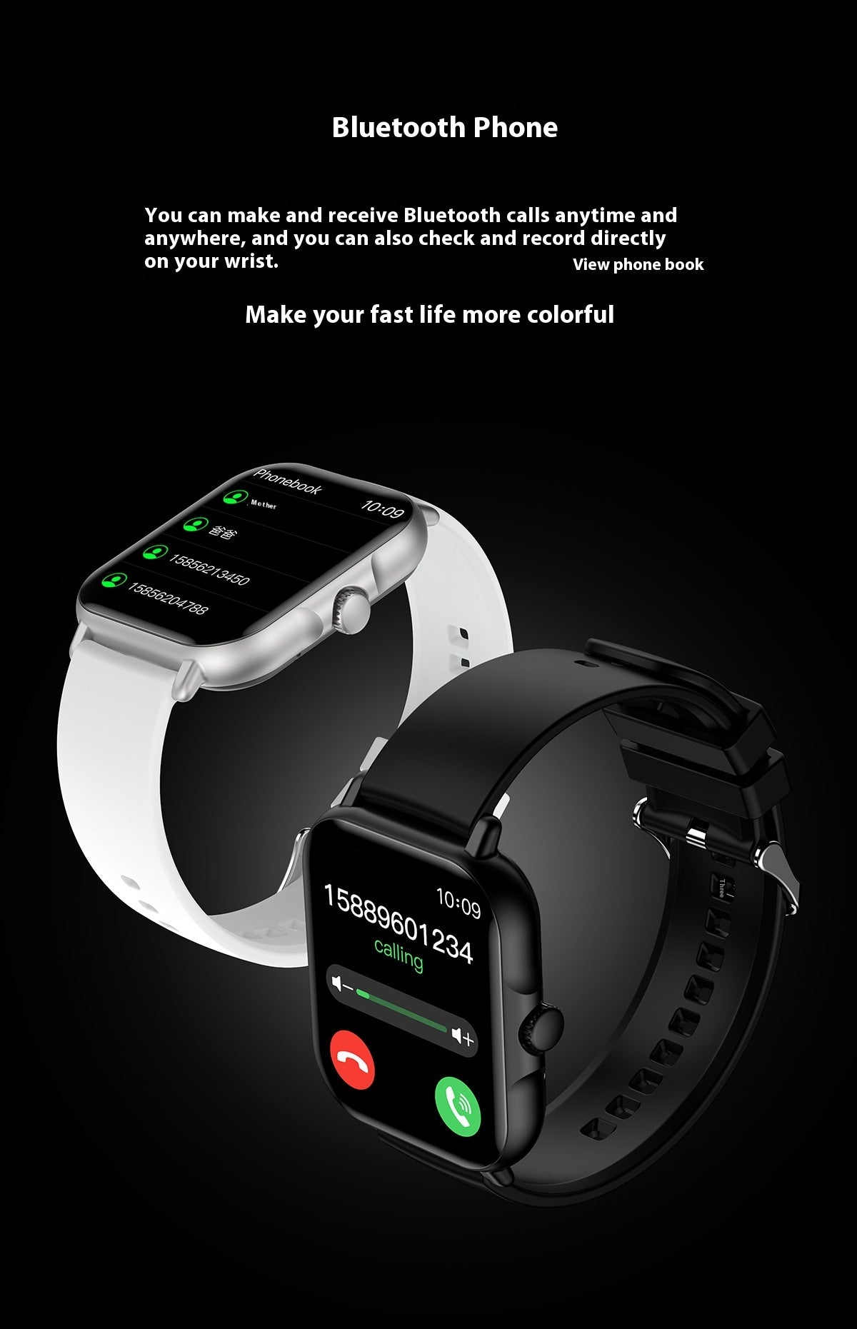 Bluetooth-Compatible Calling Smart Watch Message Reminder Sports Heart Rate Sleep Monitoring