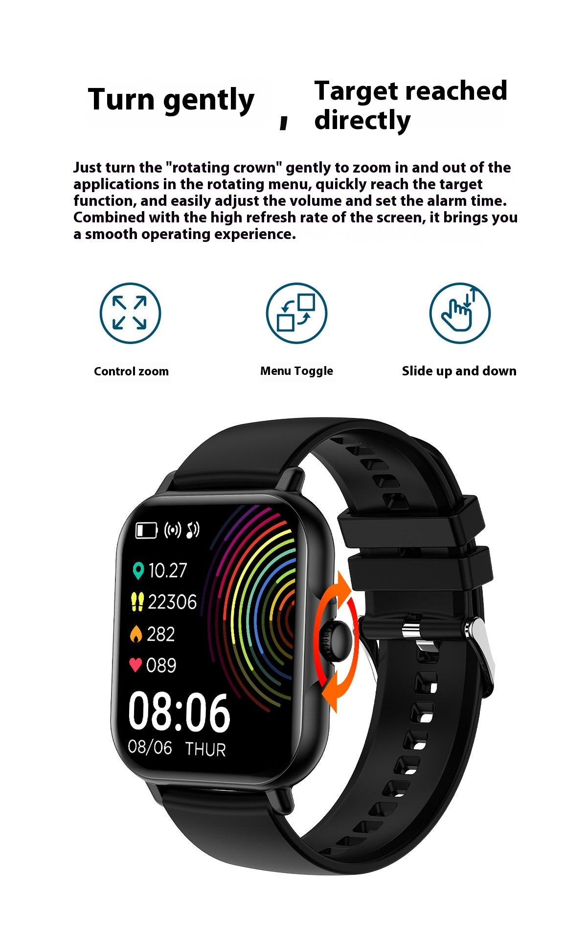 Bluetooth-Compatible Calling Smart Watch Message Reminder Sports Heart Rate Sleep Monitoring